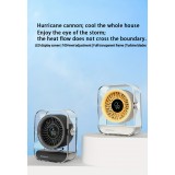Ventilateur de bureau portable design transparent orientable avec écran LED (3 vitesses) - Noir