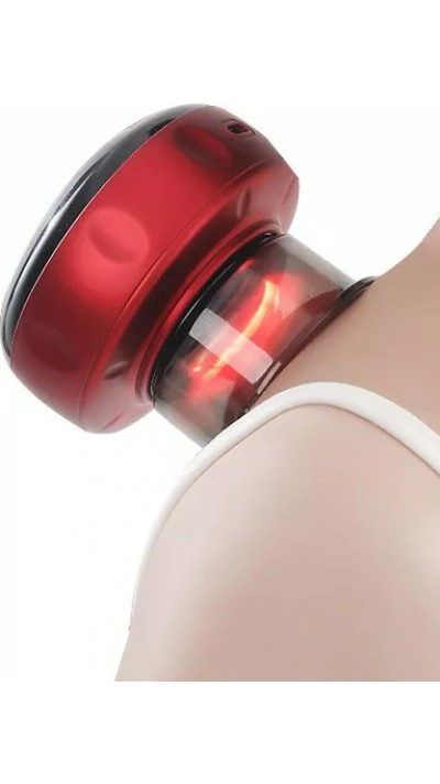 Ventouse électrique de massage thérapeutique anti-stress et anti-cellulite - Rouge