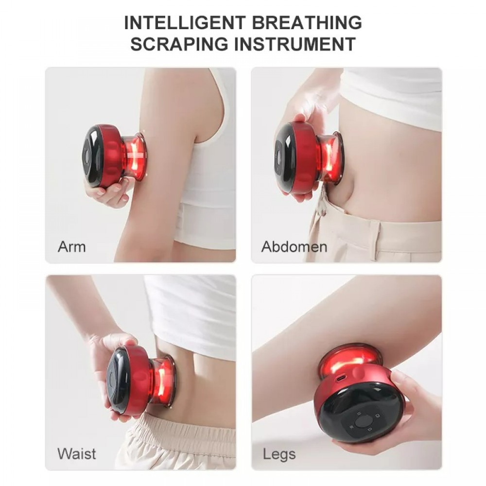 Ventouse électrique de massage thérapeutique anti-stress et anti-cellulite - Rouge