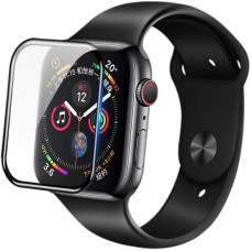 Vitre de protection 3D Tempered Glass noir - Apple Watch 44mm