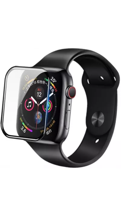 Vitre de protection 3D Tempered Glass noir - Apple Watch 38mm