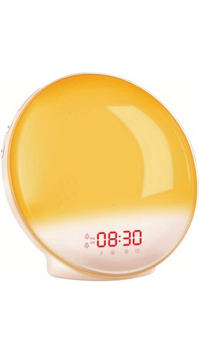 Wake-up Light réveil alarme digital avec lumière LED simulateur d'aube lumière naturelle