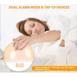 Wake-up Light réveil alarme digital avec lumière LED simulateur d'aube lumière naturelle