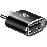 Baseus Mini USB-A zu USB-C OTG Adapter kompakt vielseitig hochwertig - Schwarz