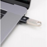 Baseus Mini USB-A zu USB-C OTG Adapter kompakt vielseitig hochwertig - Schwarz