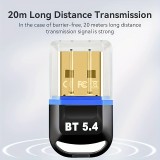 Bluetooth 5.4 USB Wireless Adapter für Computer (Headset, Tastatur, Maus, andere) Plug and Play