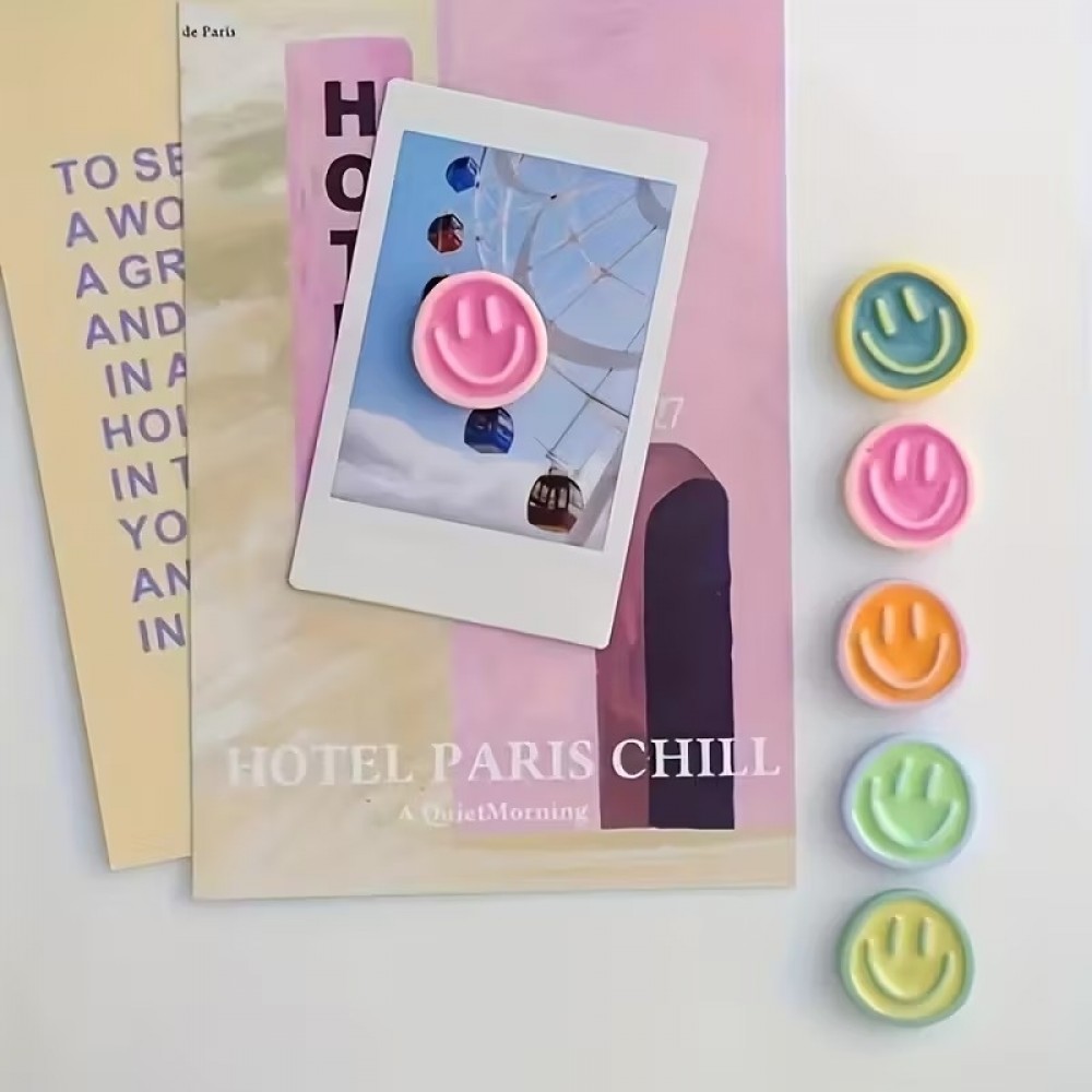 Aimant frigo Smiley Cartoon aimant décoratif mignon (1 pièce couleur aléatoire) - Multicolore