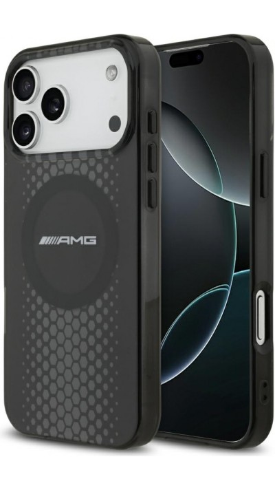 iPhone 17 Pro Max Case Hülle - AMG MagSafe Schutz Elegant Transparent Doppel-Layer - Schwarz