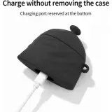 M&uuml;lleimer aus Silikon 3D Lustig Tasche - Schwarz - AirPods 4