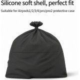 Amusante en silicone 3D sac poubelle - Noir - AirPods 4