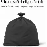 M&uuml;lleimer aus Silikon 3D Lustig Tasche - Schwarz - AirPods 4