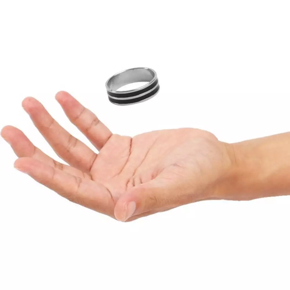 Schwebender Zauberring Gr&ouml;sse 21 universell Magie Trick professionelle Illusion - Silber