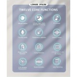 Babyphone caméra HD 720P écran 3,5" LCD vision nocturne audio bidirectionnel capteur température 8 berceuses - Blanc