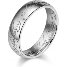 Bague Le Seigneur des Anneaux grav&eacute;e anneau de pouvoir (taille US 9) - Argent