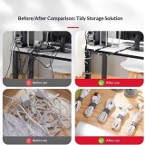 Selbstklebendes Klettband 1,5 cm für Kabel schnelle & saubere Lösung zum Ordnen Fixieren und Entwirren von Kabeln - Weiss