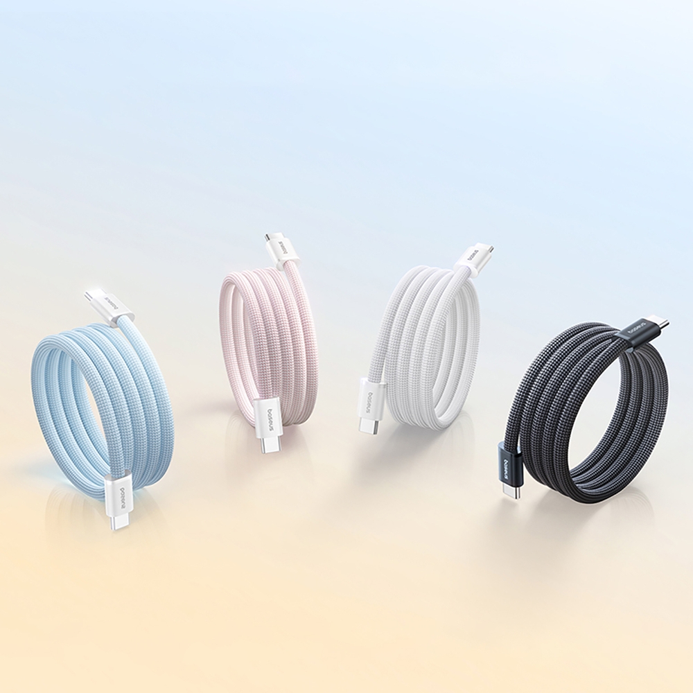 Baseus Dynamic 4 Pro magnetisches Schnellladekabel USB-C 100W (1 m) - Weiss