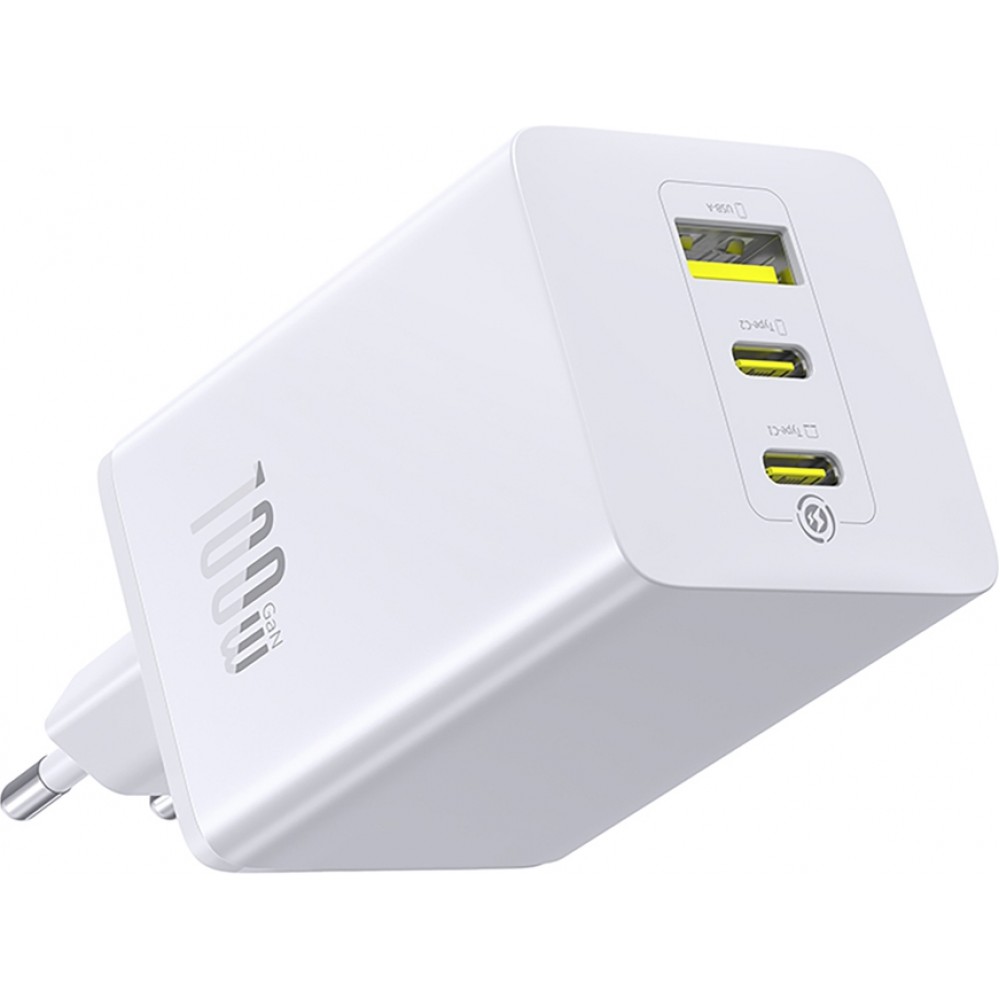 Baseus EnerFill FE11 3-in-1-Schnellladeger&auml;t f&uuml;r die Wandmontage 2x USB-C / USB-A 100W - Weiss
