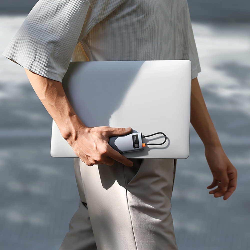 Baseus Metal Gleam Series Hub 7en1 HDMI 4K 60Hz USB-C avec 3x USB 3.0 / USB-C PD / SD / microSD - Gris