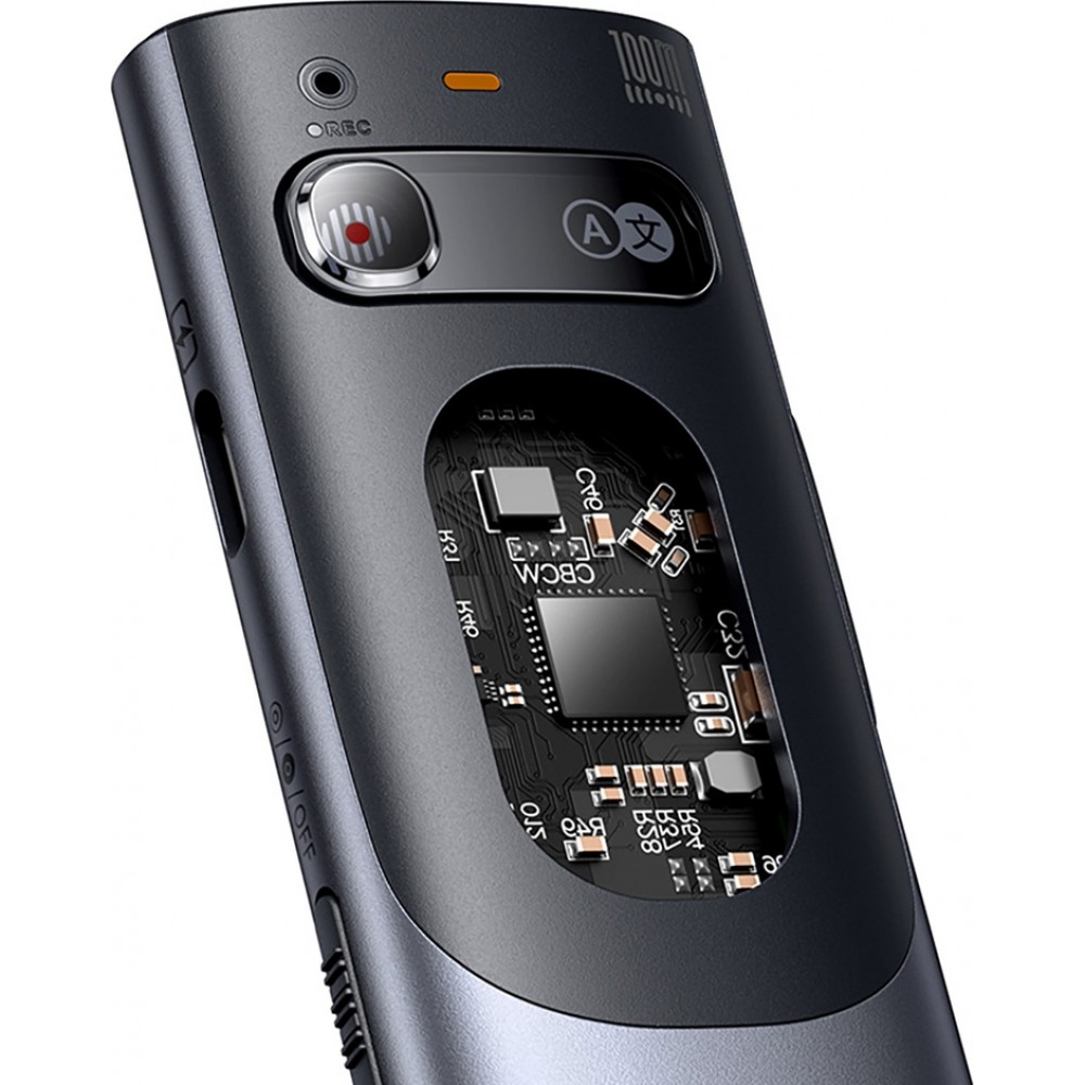 Baseus Orange Dot pointeur laser intelligent avec IA et traduction automatique - Gris