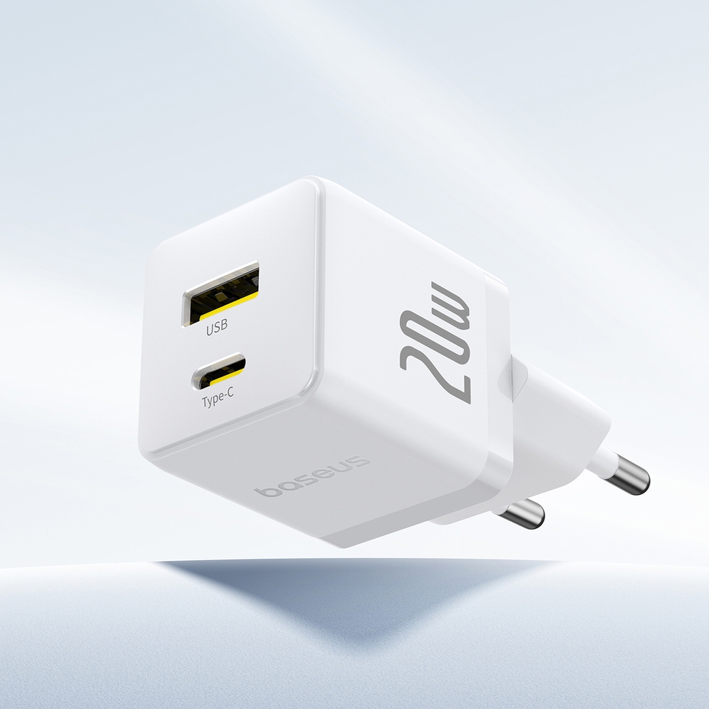 Baseus Palm 20W USB-C / USB-A Schnellladeger&auml;t Wandladeger&auml;t kompakt - Weiss