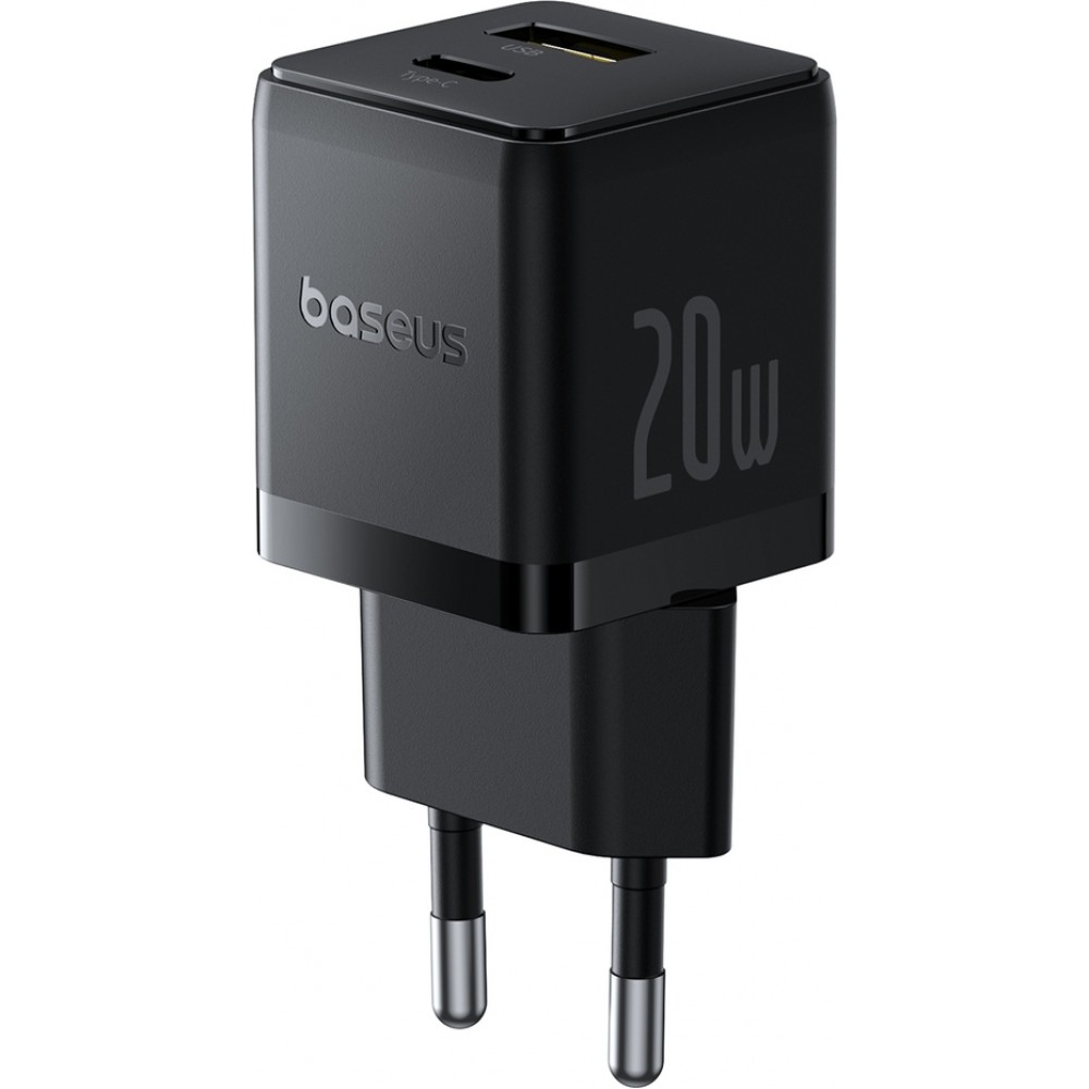 Baseus Palm 20W USB-C / USB-A Schnellladeger&auml;t Wandladeger&auml;t kompakt - Schwarz