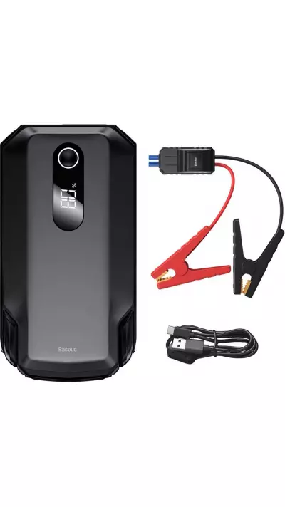 Batterie externe de voiture Baseus Max Car Jump Starter 20000mAh 12V avec assistance de démarrage pour véhicule - Noir