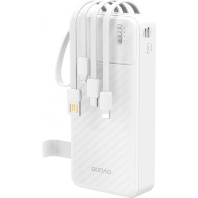 Batterie externe Dudao K11 Pro Powerbank 20000mAh avec câbles intégrés - Blanc