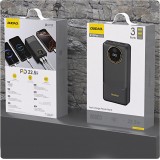 Batterie externe Dudao K12Pro 20000mAh 22.5W avec 3 ports PD USB-A USB-C Powerbank - Noir