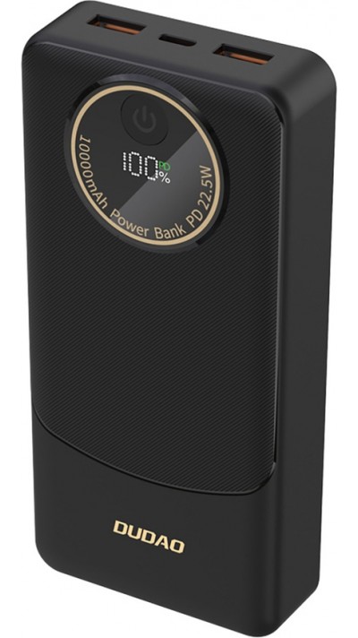 Batterie externe Dudao K12Pro 20000mAh 22.5W avec 3 ports PD USB-A USB-C Powerbank - Noir
