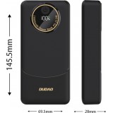 Dudao K12Pro 20000mAh Powerbank 22.5W mit 3 Ports PD USB-A USB-C - Schwarz