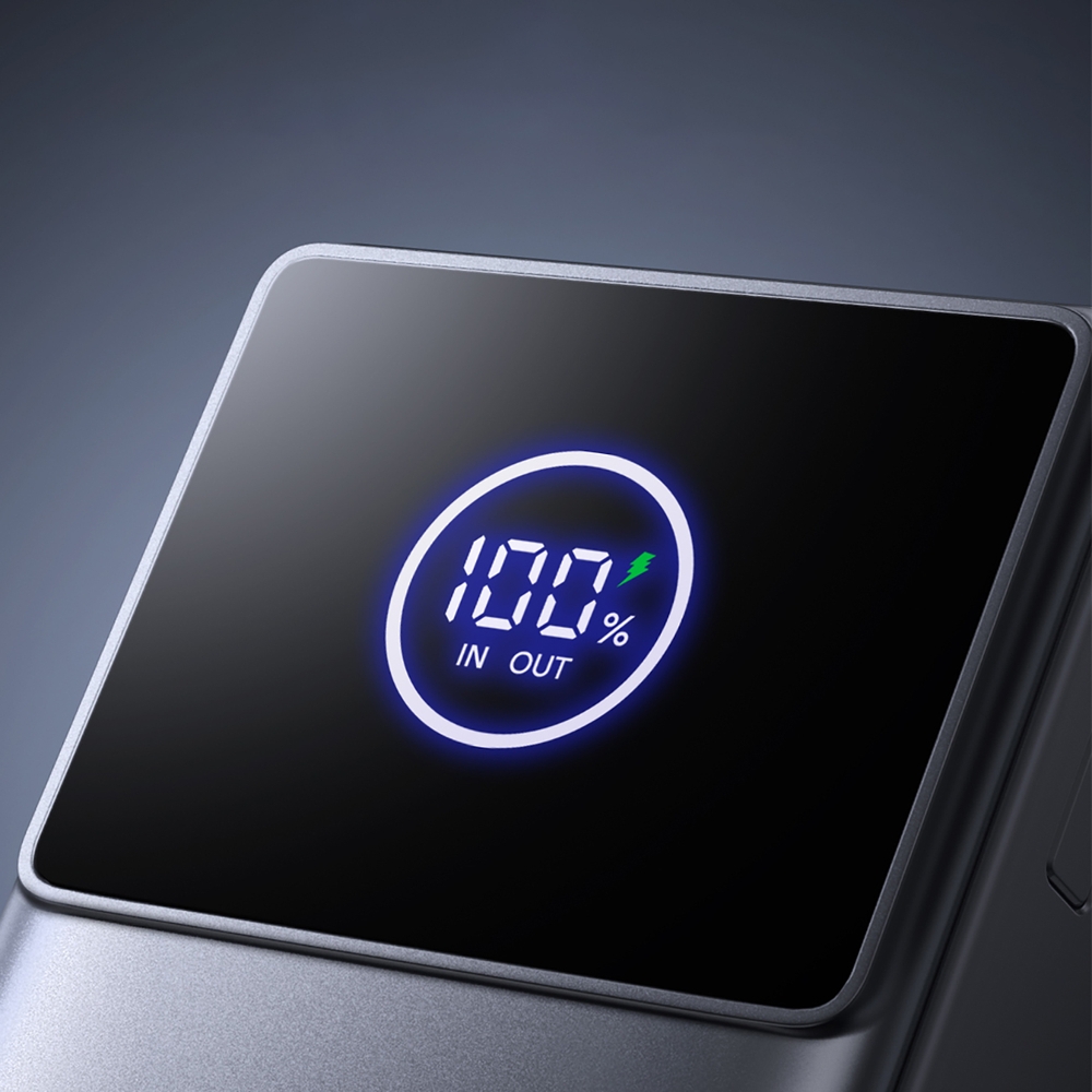 Batterie externe Joyroom JR-PR1 10000mAh 22.5W powerbank avec câble USB-C rétractable intégré - Noir