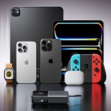 Batterie externe Joyroom JR-PR1 10000mAh 22.5W powerbank avec câble USB-C rétractable intégré - Noir