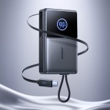 Batterie externe Joyroom JR-PR1 10000mAh 22.5W powerbank avec câble USB-C rétractable intégré - Noir