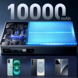 Batterie externe Joyroom JR-PR1 10000mAh 22.5W powerbank avec câble USB-C rétractable intégré - Noir