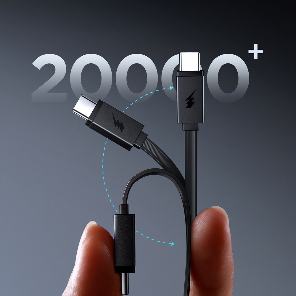 Batterie externe Joyroom JR-PR1 10000mAh 22.5W powerbank avec câble USB-C rétractable intégré - Noir