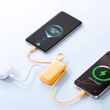 Batterie externe Joyroom JR-PR2L Powerbank 10000mAh 35W avec c&acirc;bles USB-C int&eacute;gr&eacute;s - Orange