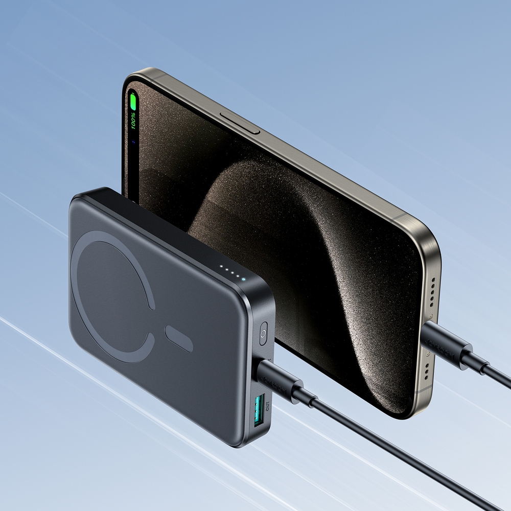 Batterie Externe Joyroom JR-W020 Mini 10000mAh USB-A / USB-C Induction 20W avec Câble USB-C - Noir