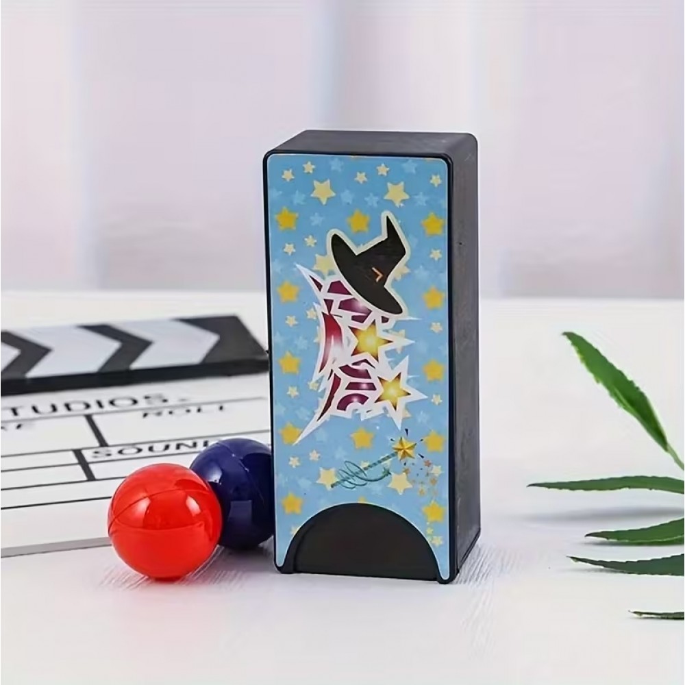 Bo&icirc;te de magie avec boules changeantes rouge/bleu accessoire classique d&rsquo;illusion pour magicien - Noir