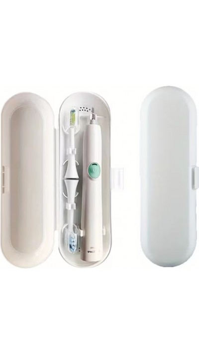Bo&icirc;te de rangement pour brosse &agrave; dents de voyage &eacute;tui portable ventil&eacute; durable et r&eacute;sistant &agrave; l&rsquo;usure - Blanc