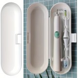 Bo&icirc;te de rangement pour brosse &agrave; dents de voyage &eacute;tui portable ventil&eacute; durable et r&eacute;sistant &agrave; l&rsquo;usure - Blanc