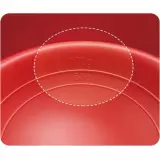 Bol &agrave; pop-corn pour micro-ondes en silicone pliable avec couvercle - Rouge