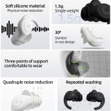 Bouchons d'oreilles en silicone souple à 3 couches réutilisables réduction du bruit pour dormir nager travailler étudier contre le ronflement concerts - Blanc