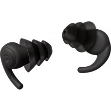 Bouchons d'oreilles en silicone souple à 3 couches réutilisables réduction du bruit pour dormir nager travailler étudier contre le ronflement concerts - Noir