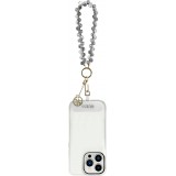 Bracelet chaîne Guess universel pour smartphone avec perles en forme de goutte - Noir