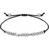 Morsecode Armband I Can mit Nylonband - Silber