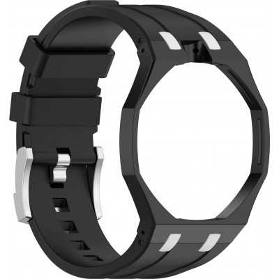 Bracelet pour montre Royal Pop (AP x Swatch) en silicone waterproof (couronne &agrave; 12h) - Argent