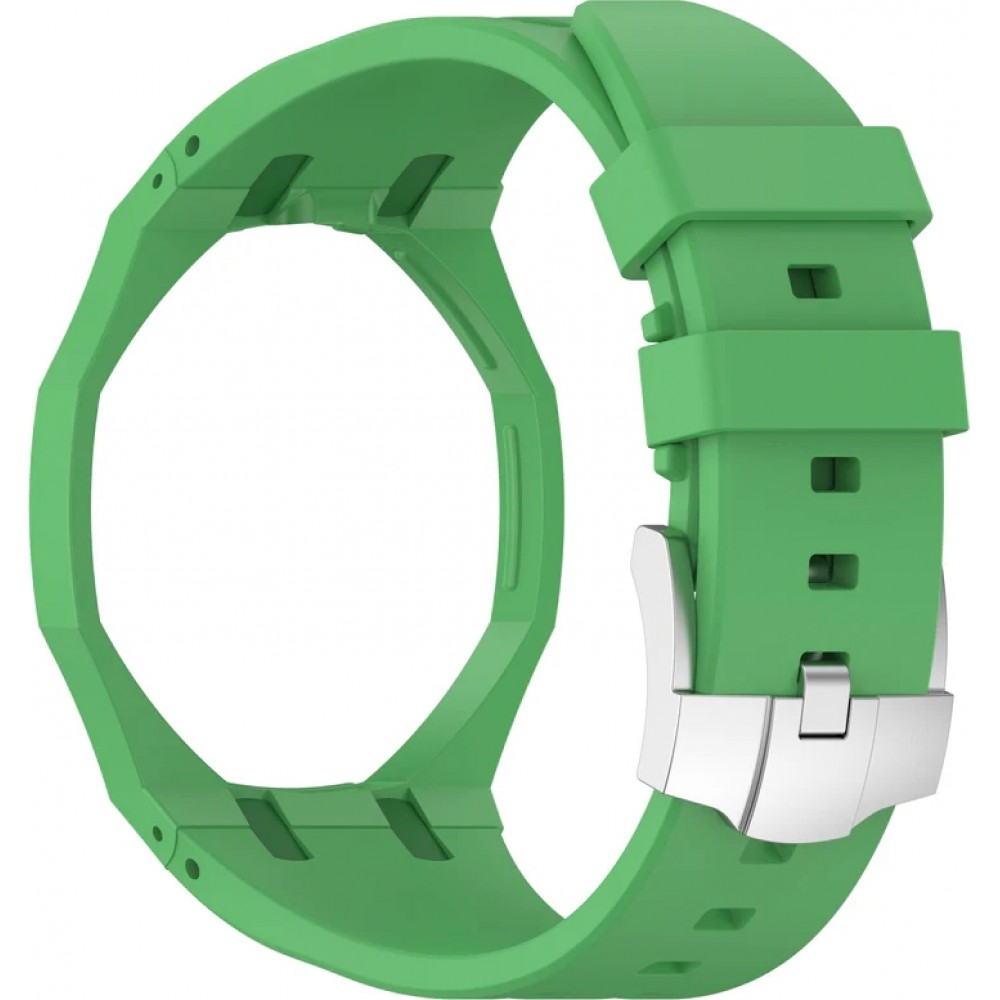 Bracelet pour montre Royal Pop (AP x Swatch) en silicone waterproof (couronne &agrave; 12h) - Vert fonc&eacute;