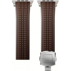 Bracelet sport luxe en caoutchouc premium pour Apple Watch 49/46/45/44 mm confort étanche et résistant - Brun - Apple Watch 44/45/46/49 mm