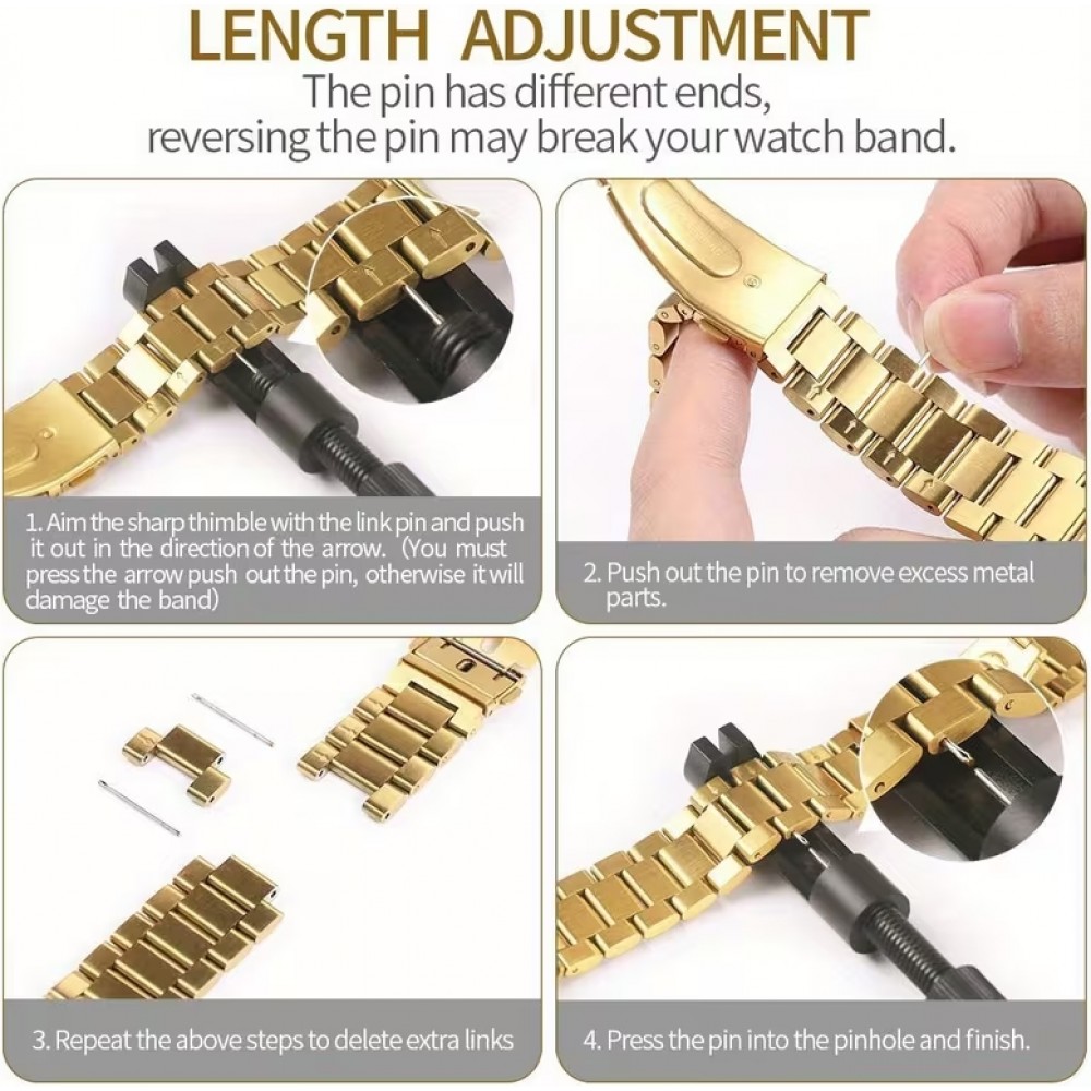 Bracelet transparent scintillant avec coque strass - Blanc - Apple Watch 10 (46 mm)