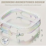 Bracelet transparent scintillant avec coque strass - Blanc - Apple Watch Ultra / Ultra 2 (49 mm)